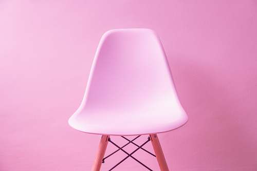 pink photo of pink chair with pink background chair