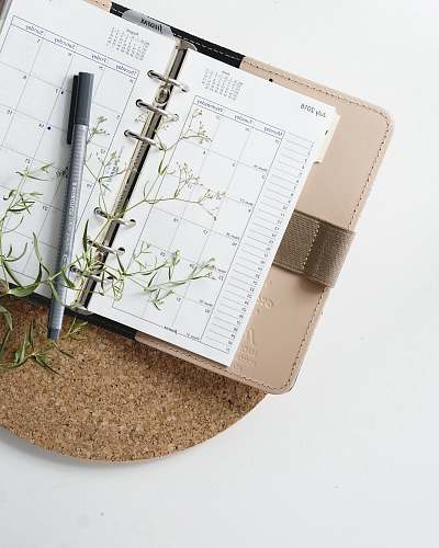 romania grey and black pen on calendar book schedule
