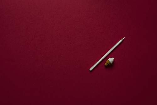 background white pointed pencil red