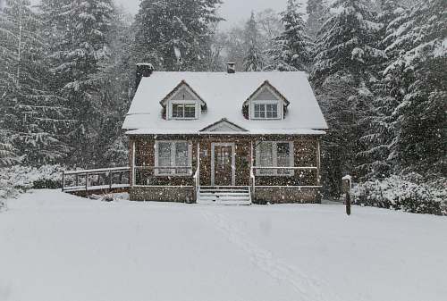 snow house filled with snow house