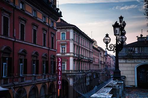 italy pink concrete building city