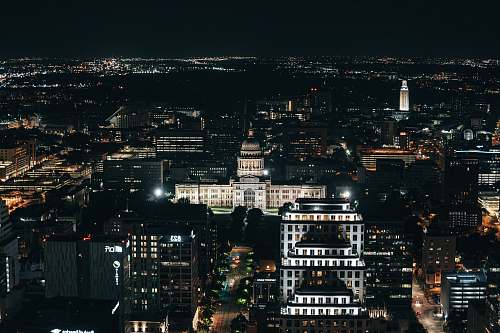 outdoors aerial photography of buildings during nighttime landscape