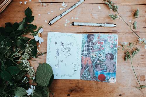 flora greeting card on top of table jar