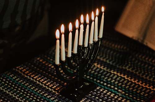 brown black candle holder 