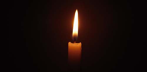 flame light white pillar candle fire