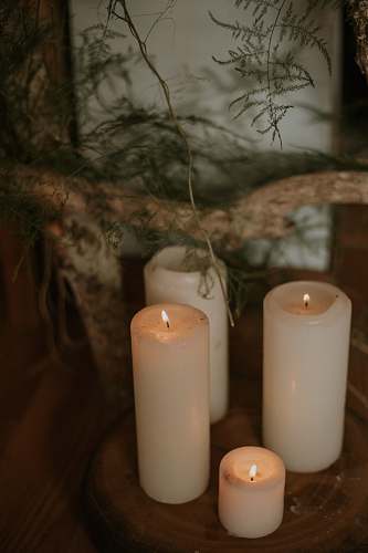 milk lit pillar candles drink