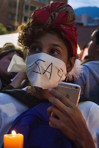 clothing woman wearing headdress and face mask apparel