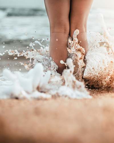 beach person on seashore sea