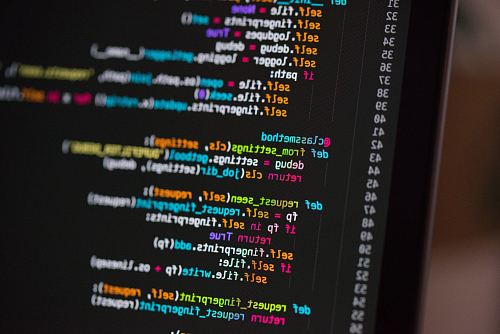 display with inverted source code