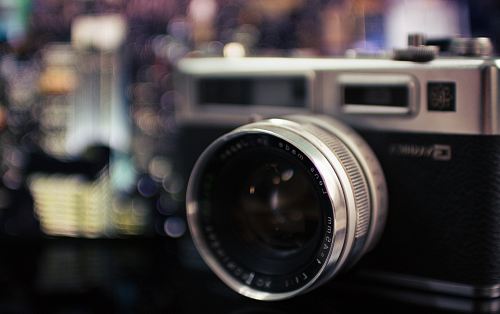 black and gray camera bokeh photography
