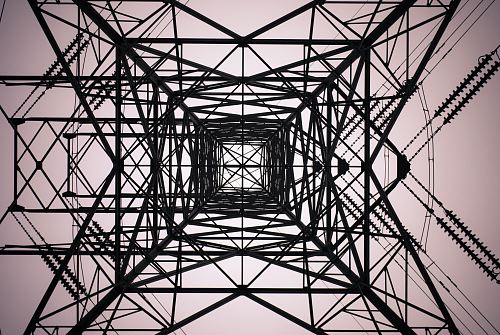 black electrical tower