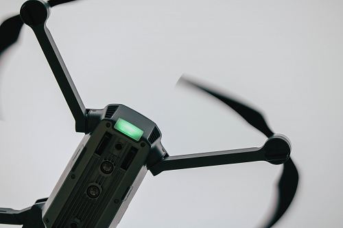 black quad copter drone