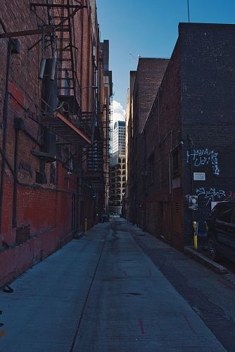 empty building alleys