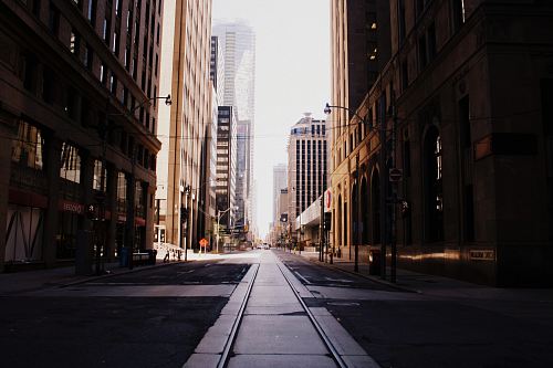 empty city streets during day