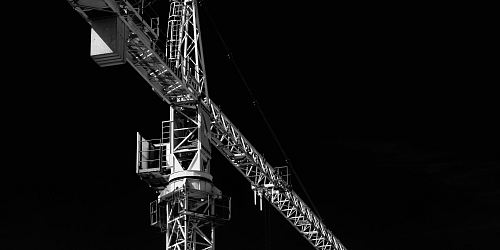 gray steel crane