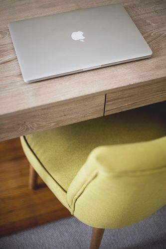 MacBook on table