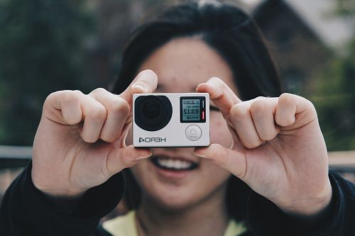 person taking pictute thru GoPro