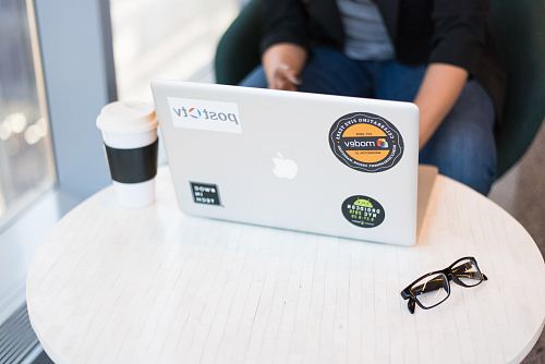person using MacBook