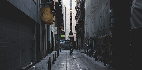 person walking on street