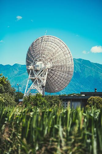 photo of gray metal tower satellite