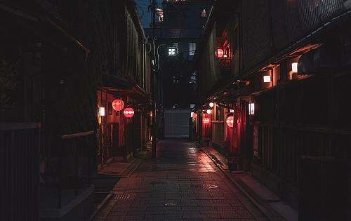 photo of street during nighttime