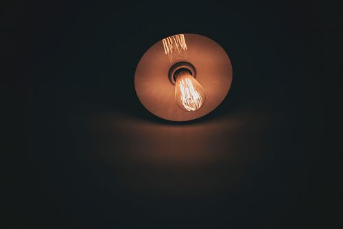 round brown LED light bulb