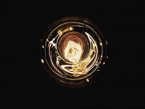 round gold lights