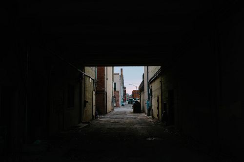 selective focus photography of tunnel