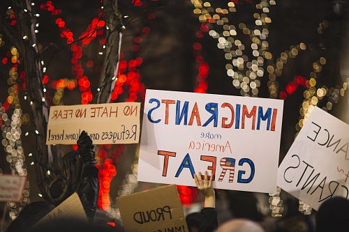 signage on night