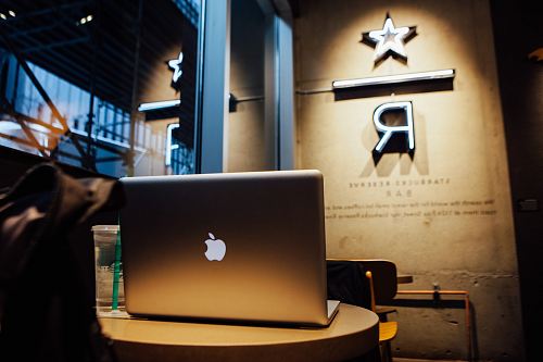 silver Apple MacBook