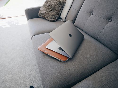 silver MacBook