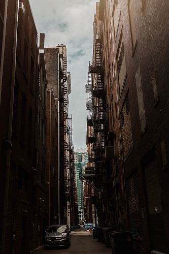 stairs at the back of buildings