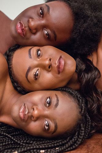 three women faces