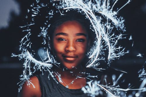 time lapse photography of woman with water splash effects