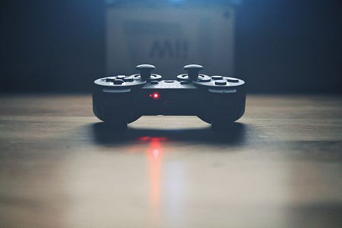 turned on wireless dualshock game controller