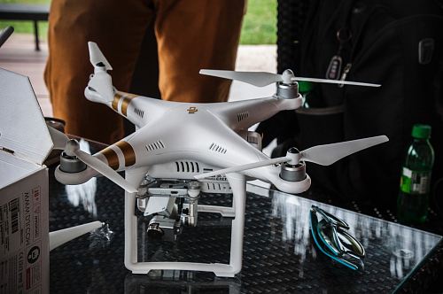 white DJI Phantom 3 Professional