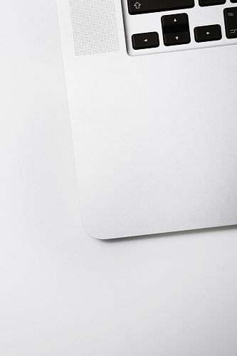 white laptop