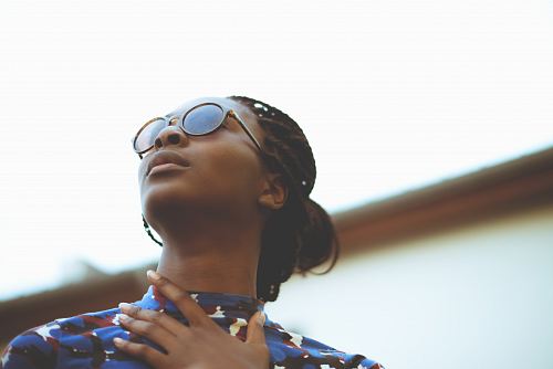 woman wearing sunglasses