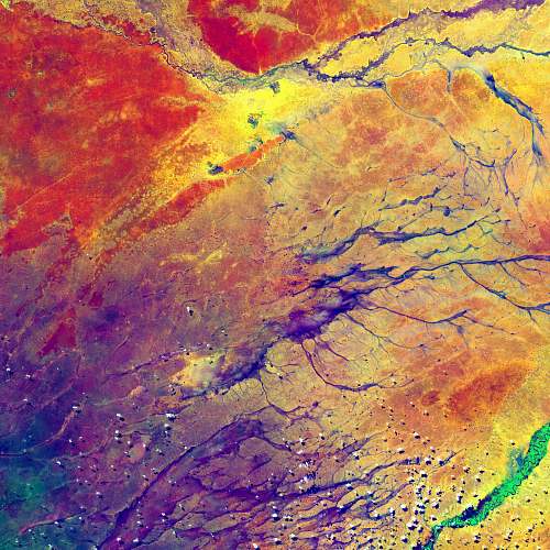 painting blue red and yellow abstract painting nature