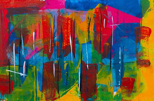 art multicolored abstract painting modern art