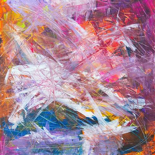 art multicolored scratch abstract painting modern art
