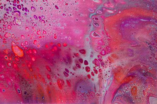 canvas red dew on glass stain