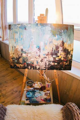 hardwood abstract painting canvas