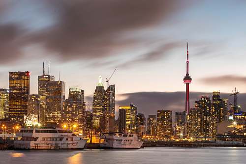 toronto city view during nighttime photography canada