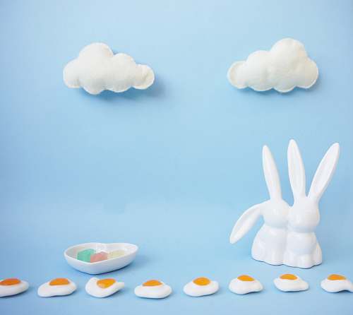 easter two white rabbit figurine montreal