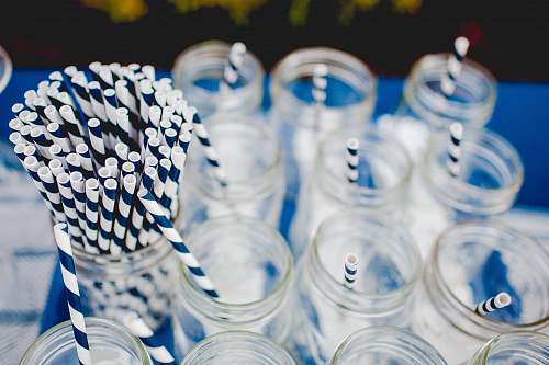 party clear glass jar lot straw
