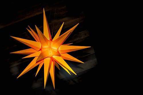 star orange hanging decoration illustration wallpaper