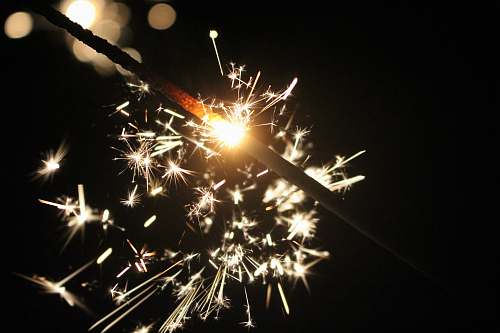 night closeup photography of sparkle outdoors