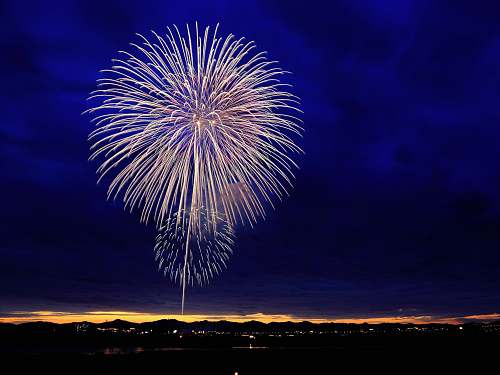night fireworks at night outdoors