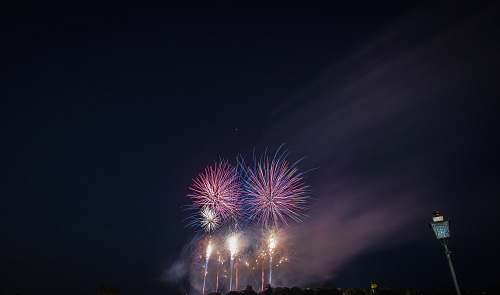 night fireworks display outdoors